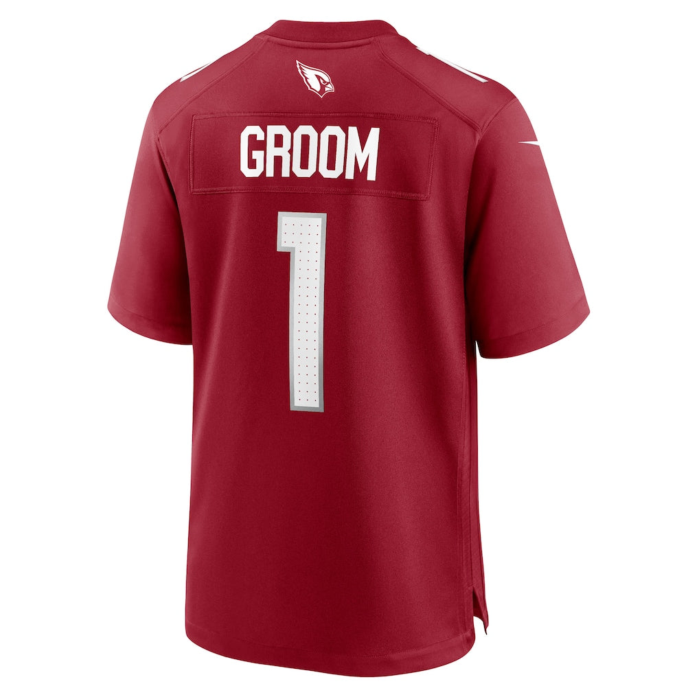 Elroe A.Cardinals #1 Groom Cardinal Team Game Jersey