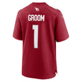 Elroe A.Cardinals #1 Groom Cardinal Team Game Jersey