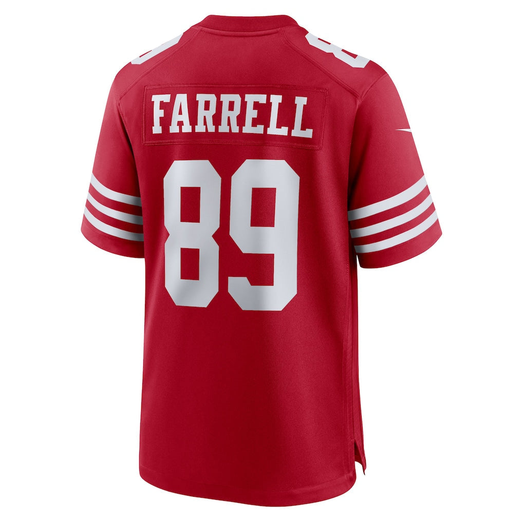 Elroe SF.49ers #89 Luke Farrell Scarlet Team Game Jersey