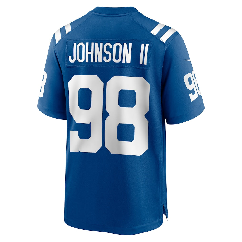 Elroe IN.Colts #98 Eric Johnson II Royal Team Game Jersey
