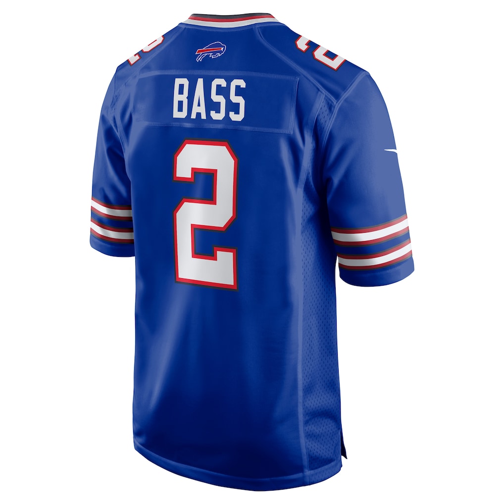 Elroe B.Bills #2 Tyler Bass Royal Game Player Jersey