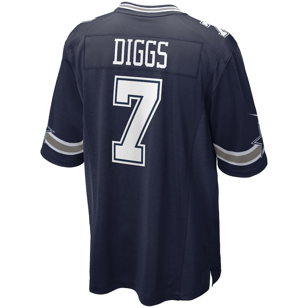 Elroe D.Cowboys #7 Trevon Diggs Navy Game Jersey
