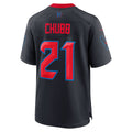 Elroe H.Texans #21 Nick Chubb Navy Alternate 2 Game Jersey