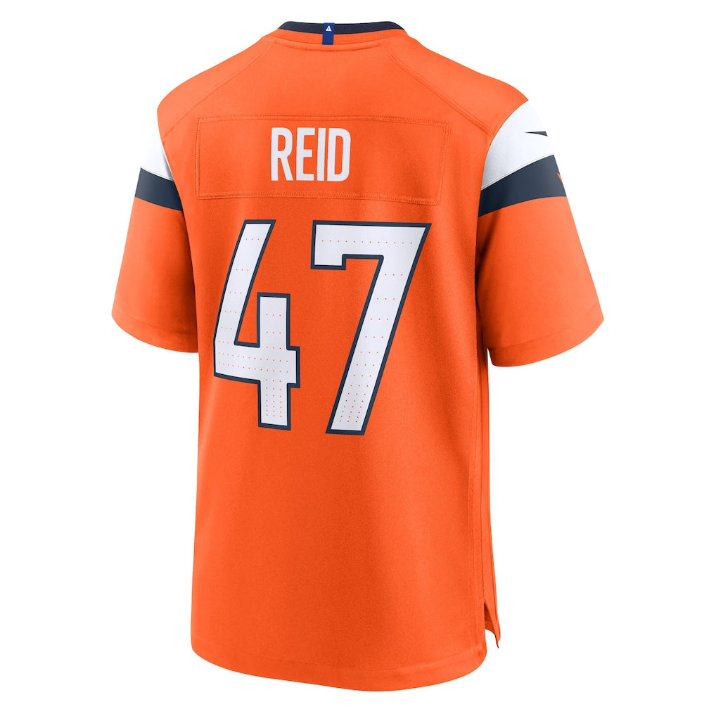 Elroe D.Broncos #47 Karene Reid Orange Team Game Jersey