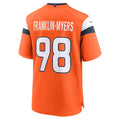 Elroe D.Broncos #98 John Franklin-Myers Orange Team Game Jersey