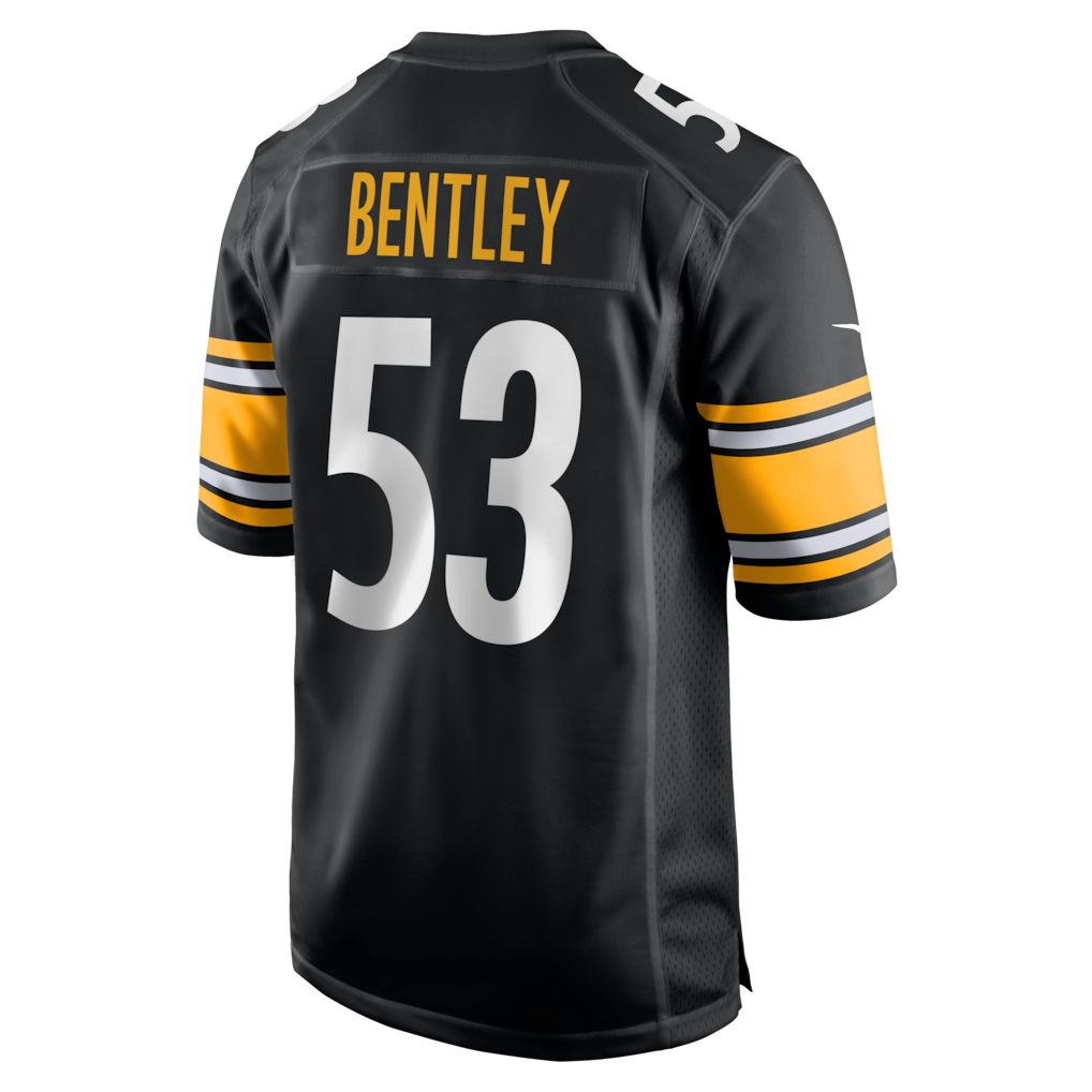 Elroe P.Steelers #53 JaWhaun Bentley Black Team Game Jersey