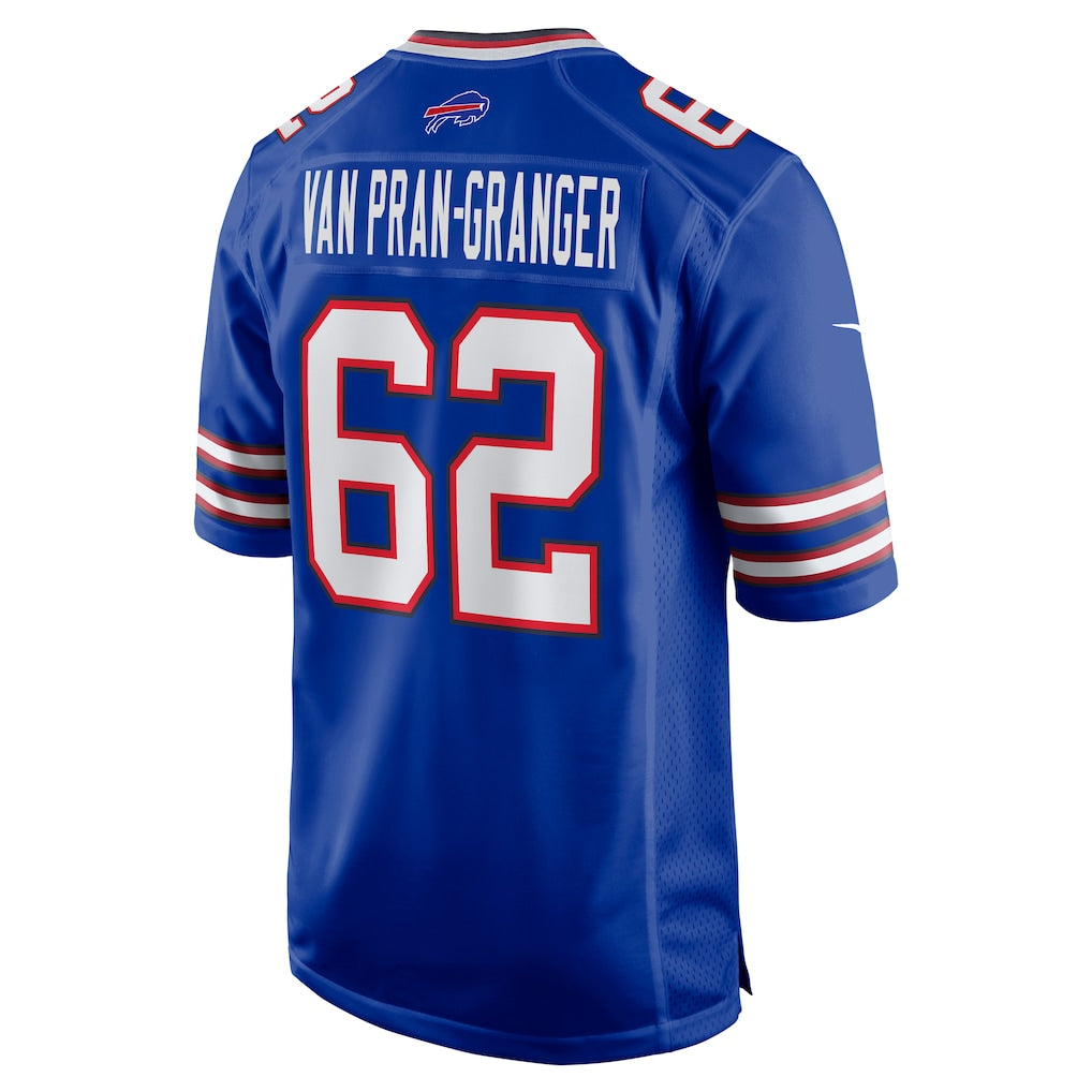 Elroe B.Bills #62 Sedrick Van Pran-Granger Royal Game Jersey