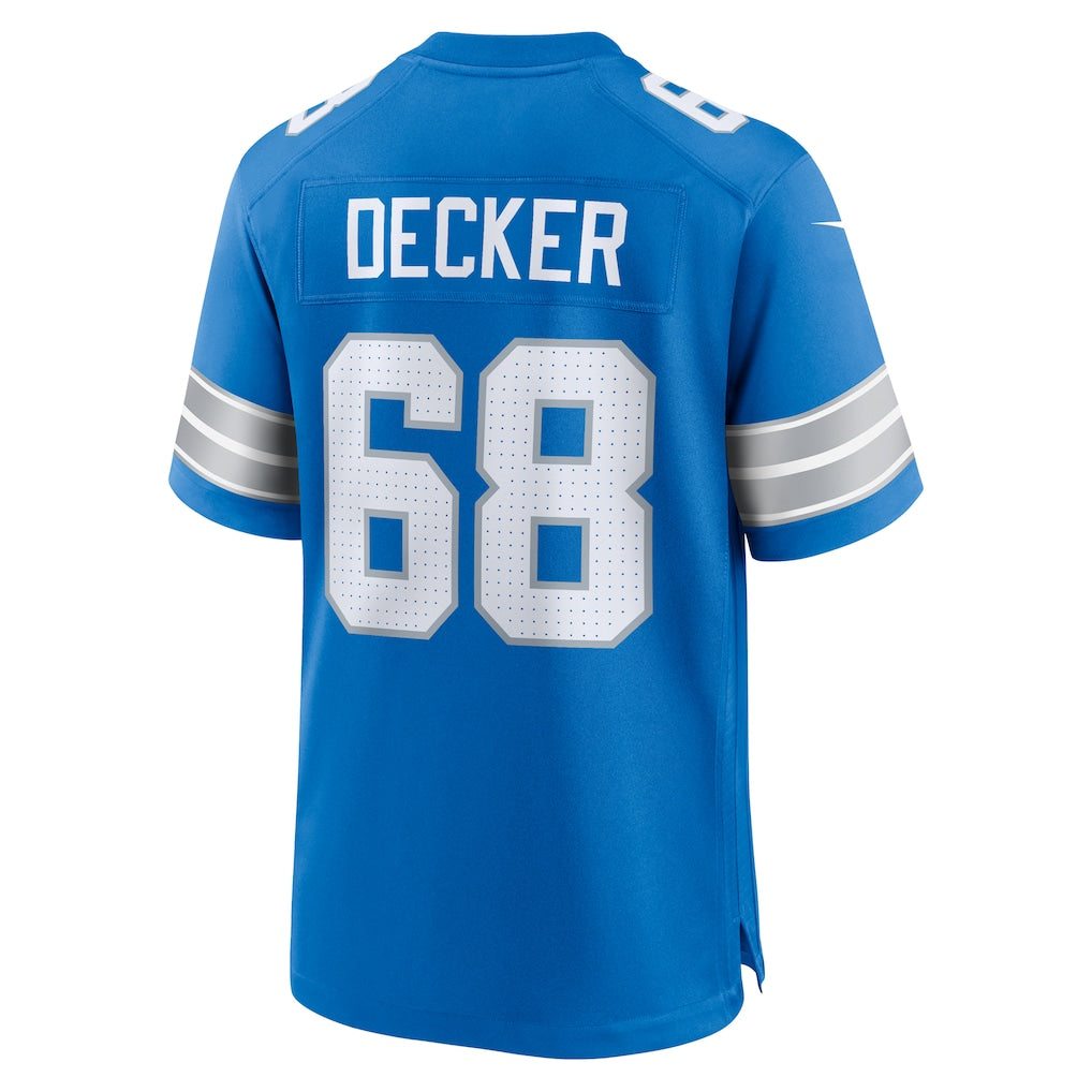 Elroe D.Lions #68 Taylor Decker Blue Team Game Jersey