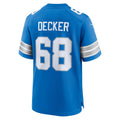 Elroe D.Lions #68 Taylor Decker Blue Team Game Jersey