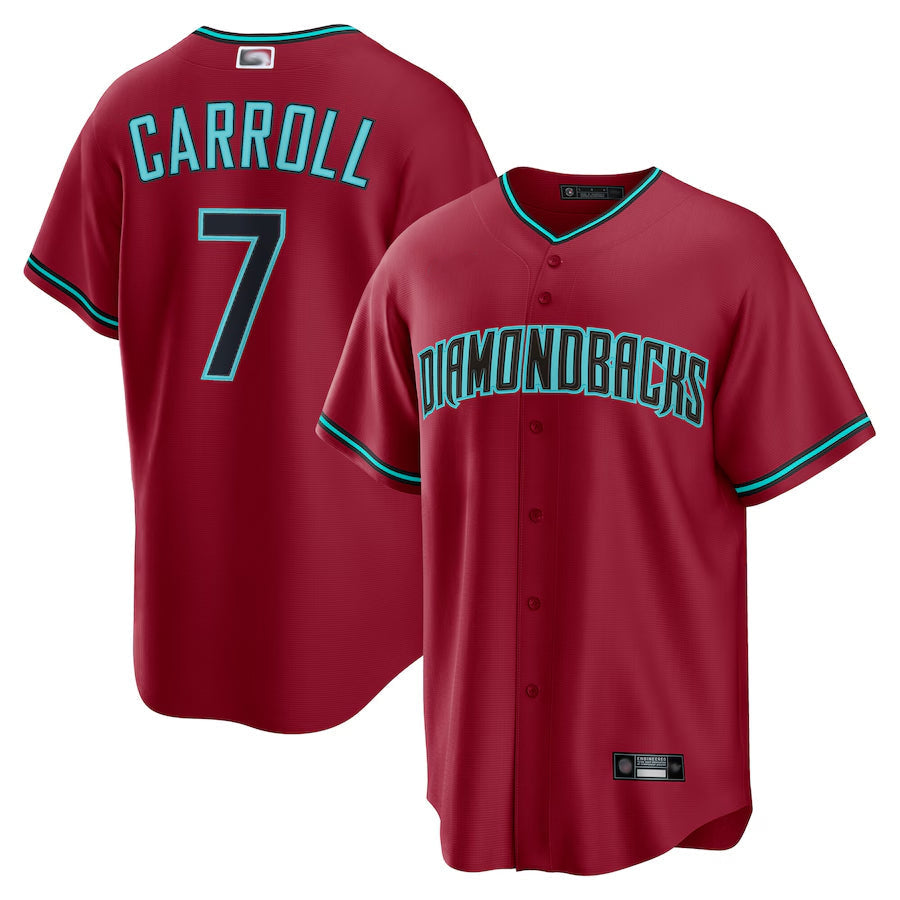 Elroe A.Diamondbacks #7 Corbin Carroll Player Red Home Replica Personalized Stitched Jerseys