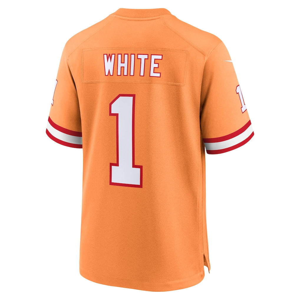 Elroe TB.Buccaneers #1 Rachaad White Orange Alternate Game Jersey