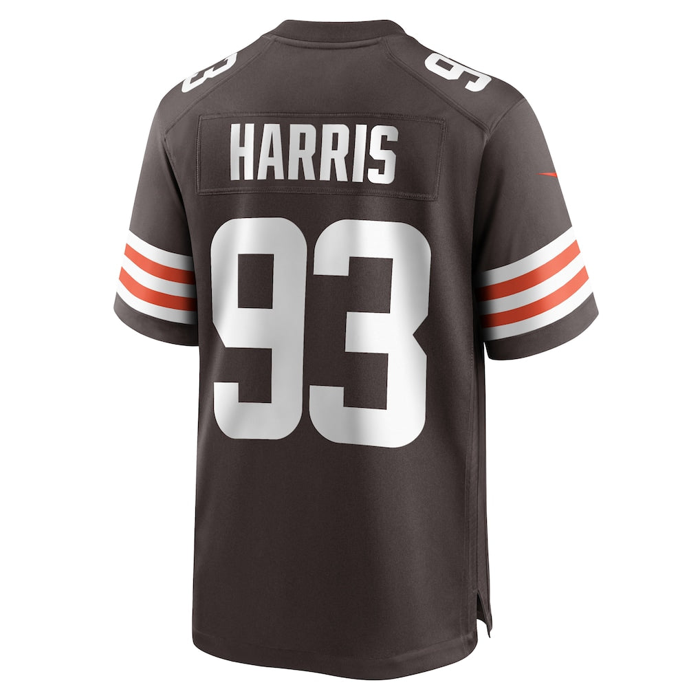 Elroe C.Browns #93 Shelby Harris Brown Team Game Jersey