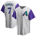 Elroe A.Diamondbacks #7 Corbin Carroll Player Cream Throwback Cooperstown Limited Personalized Stitched Jerseys