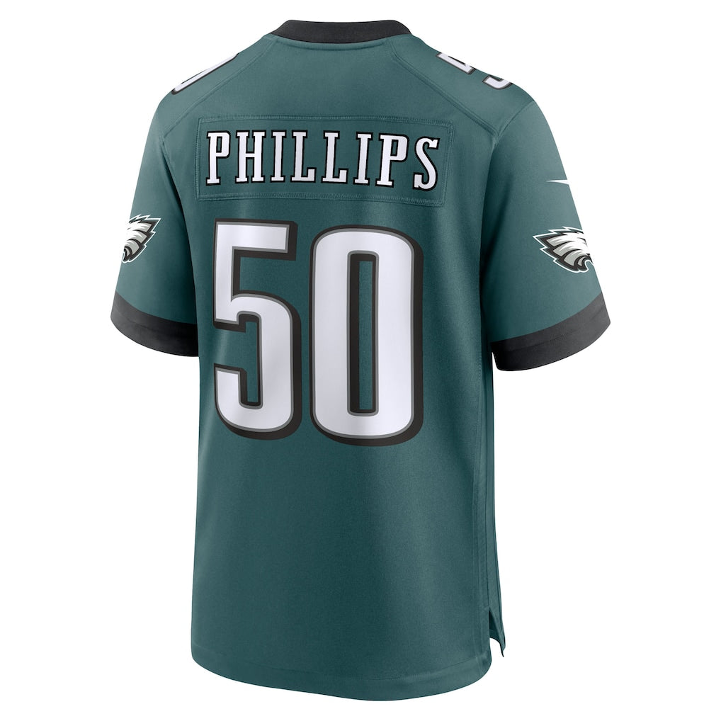 Elroe P.Eagles #50 Jaelan Phillips Midnight Green Team Game Jersey