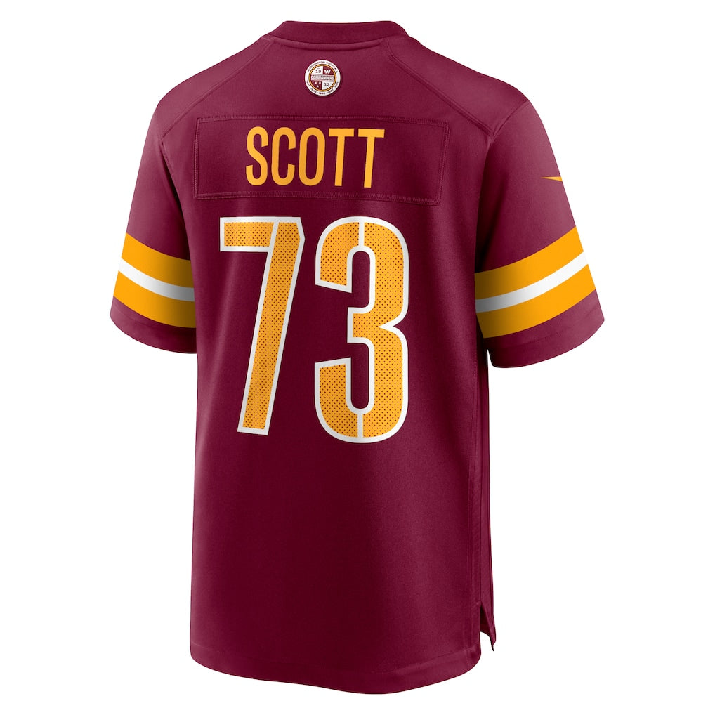 Elroe W.Commanders #73 Trent Scott Burgundy Game Jersey