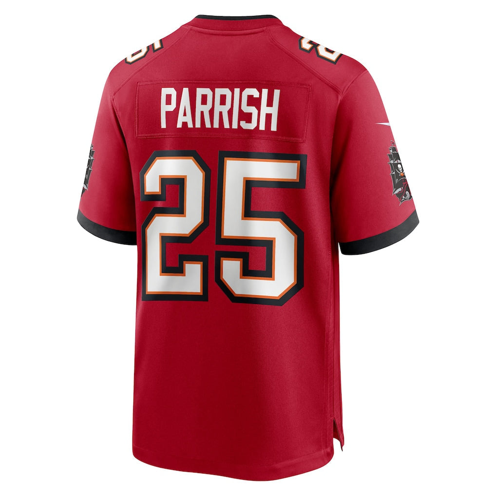 Elroe TB.Buccaneers #25 Jacob Parrish Red Team Game Jersey