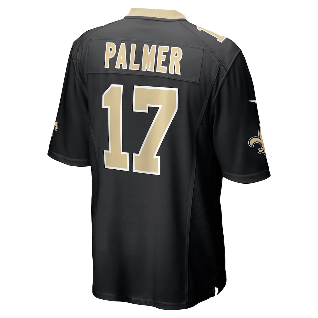 Elroe NO.Saints #17 Trey Palmer Black Team Game Jersey