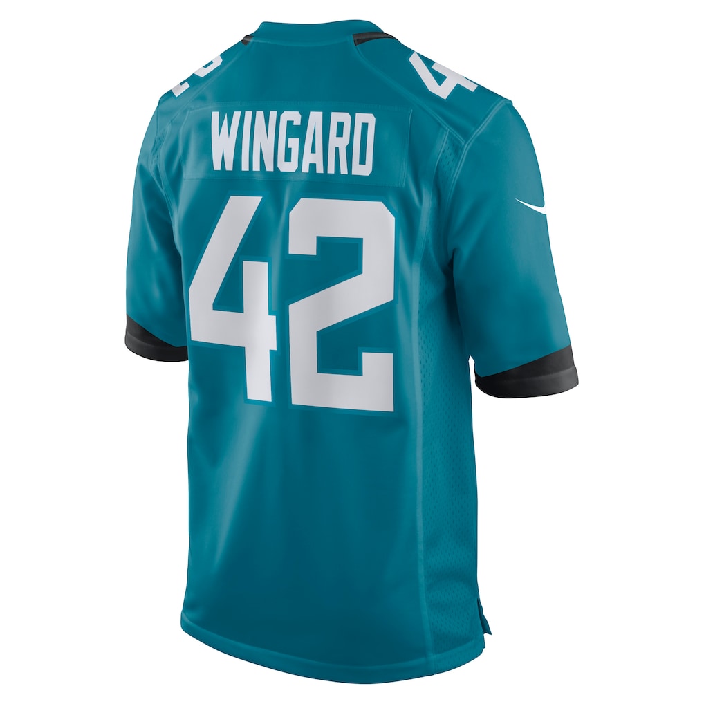 Elroe J.Jaguars #42 Andrew Wingard Teal Game Jersey