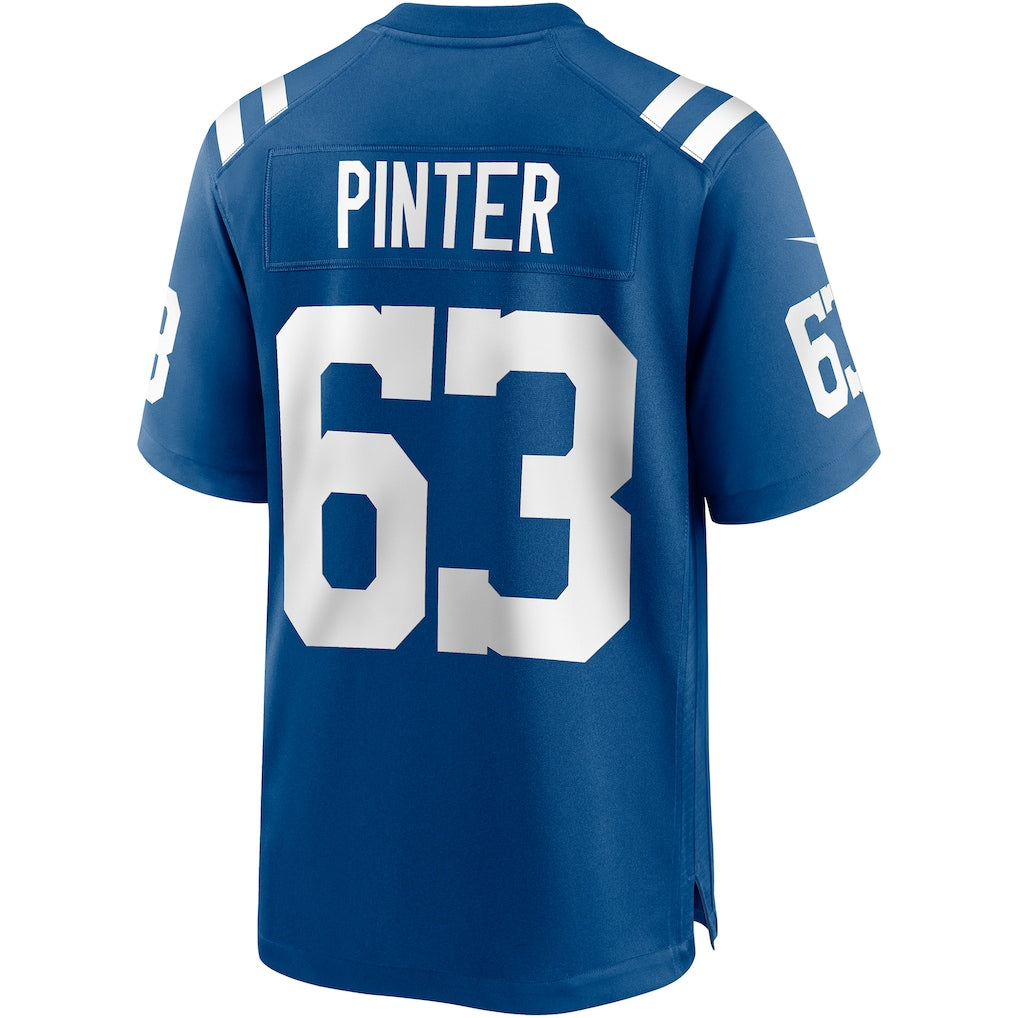 Elroe IN.Colts #63 Danny Pinter Royal Game Jersey