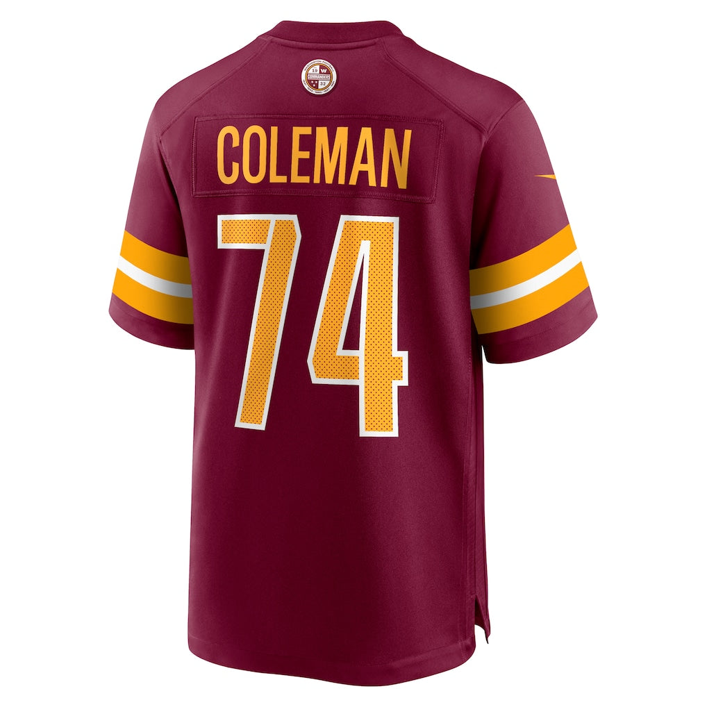 Elroe W.Commanders #74 Brandon Coleman Burgundy Game Jersey