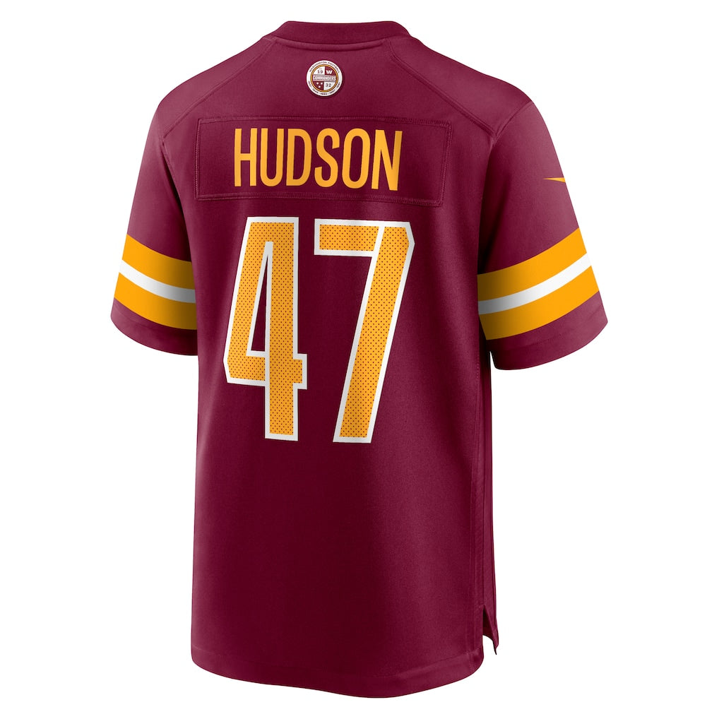 Elroe W.Commanders #47 Khaleke Hudson Burgundy Game Jersey