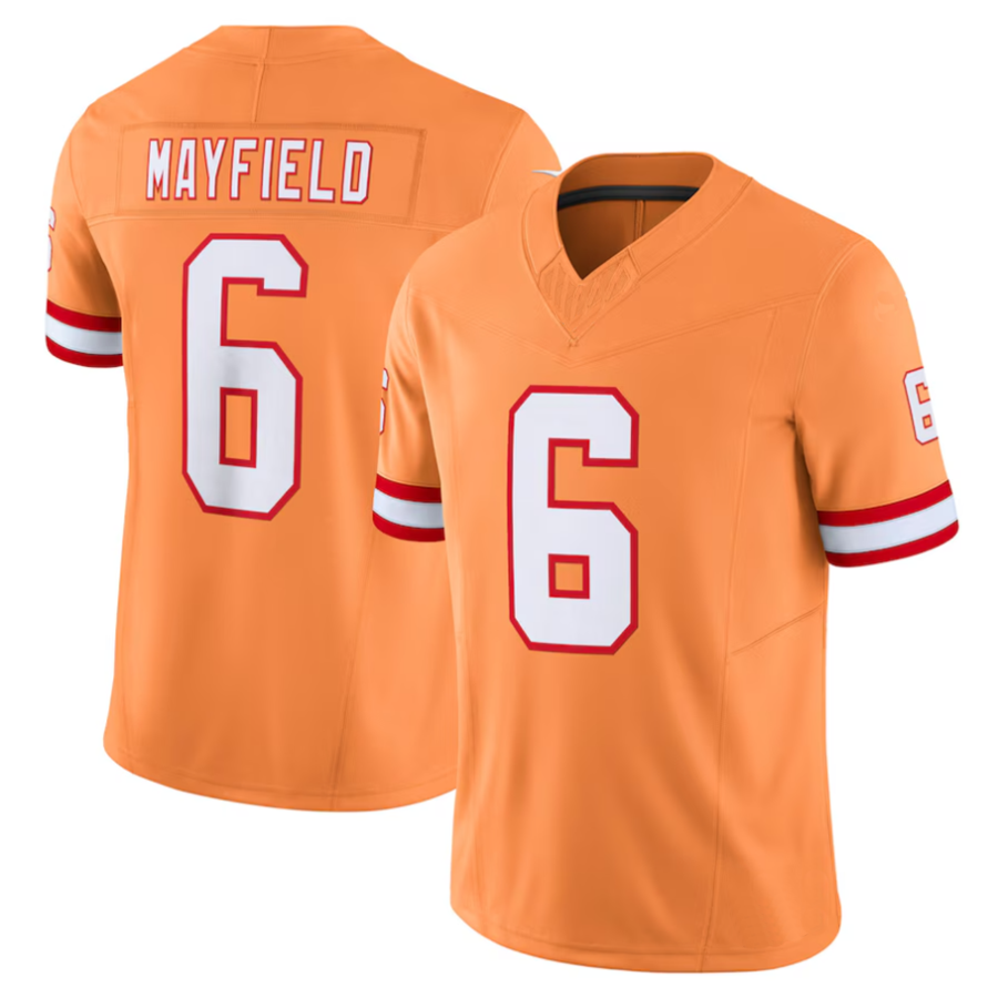 Elroe #6 Baker Mayfield Player TB.Buccaneers Orange Vapor F.U.S.E. Limited Stitched Jerseys