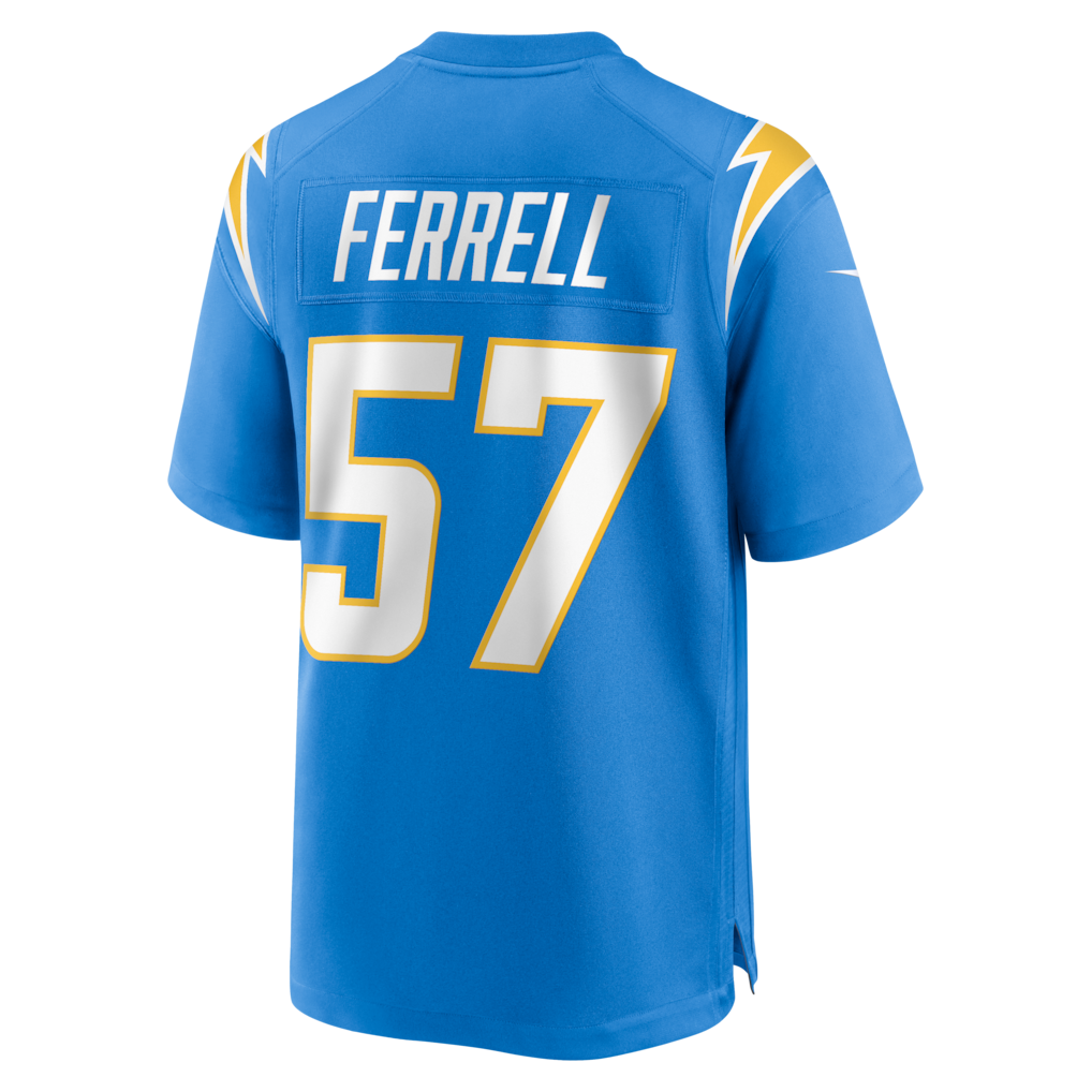 Elroe LA.Chargers #57 Clelin Ferrell Powder Blue Team Game Jersey