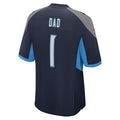 Elroe T.Titans #1 Dad Navy Game Jersey