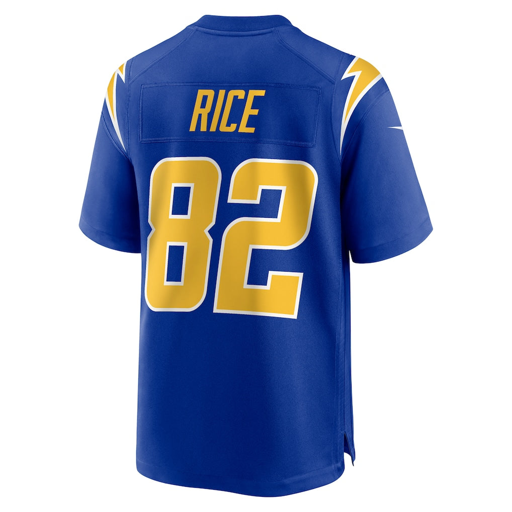 Elroe LA.Chargers #82 Brenden Rice Royal 2nd Alternate Game Player Jersey