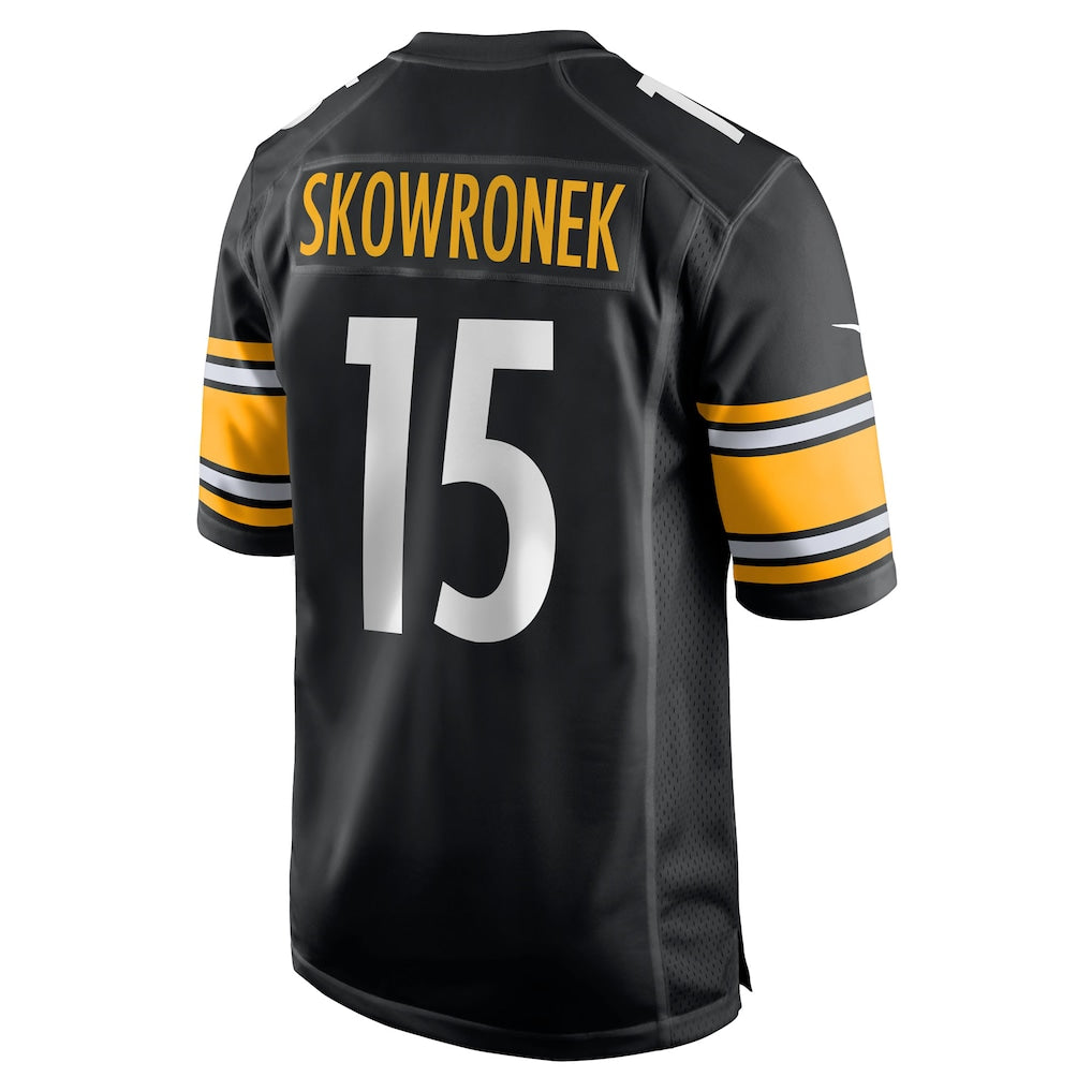 Elroe P.Steelers #15 Ben Skowronek Black Team Game Jersey