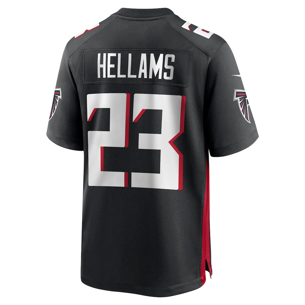 Elroe A.Falcons #23 DeMarcco Hellams Black Team Game Jersey