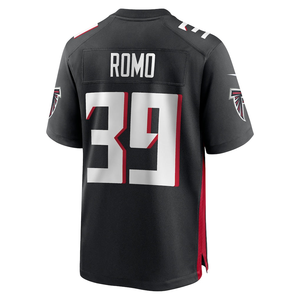 Elroe A.Falcons #39 John Parker Romo Black Team Game Jersey