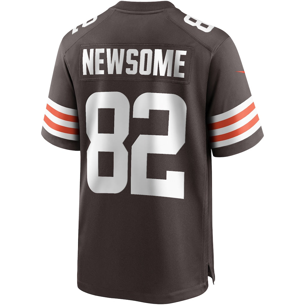 Elroe C.Browns #82 Ozzie Newsome Brown Game Retired Player Jersey