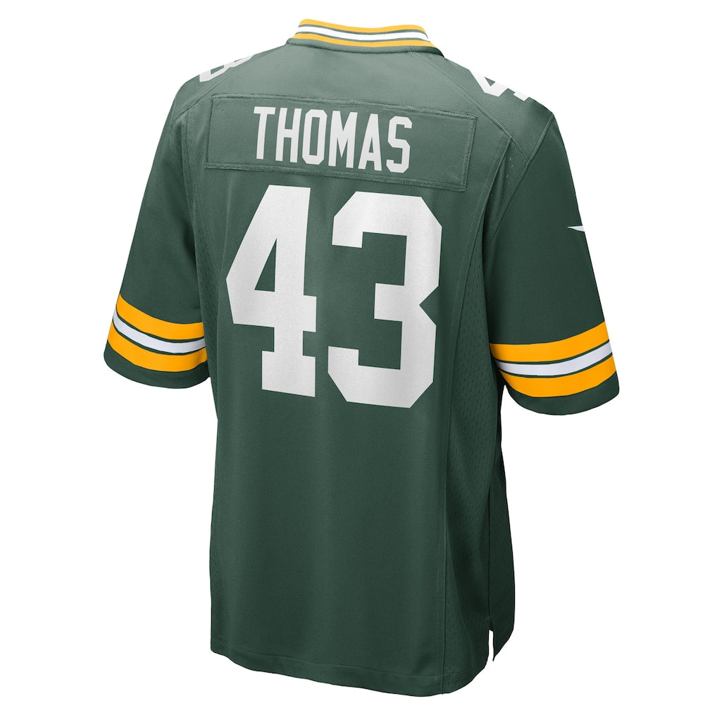 Elroe GB.Packers #43 Kiondre Thomas Green Team Game Jersey