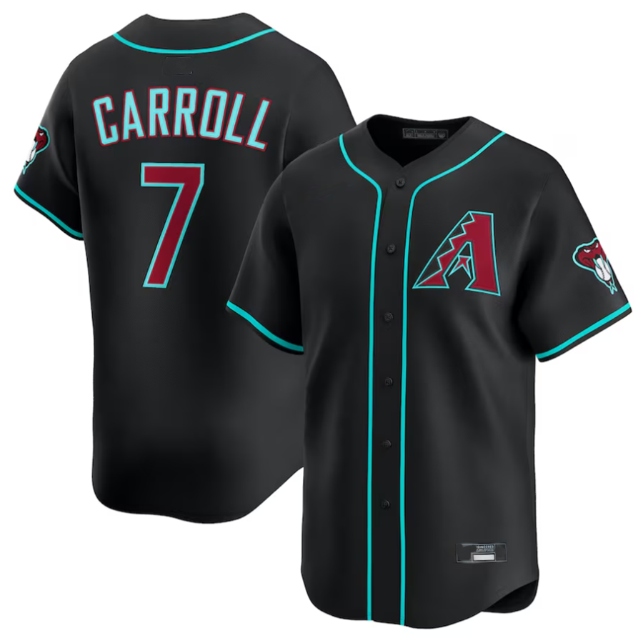 Elroe A.Diamondbacks #7 Corbin Carroll Player Black Limited American Personalized Stitched Jerseys