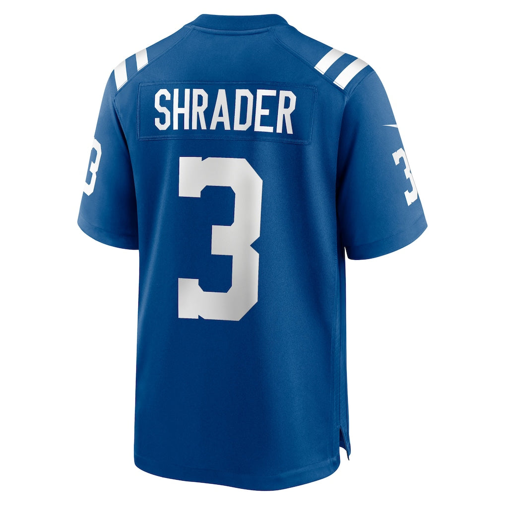 Elroe IN.Colts #3 Spencer Shrader Royal Team Game Jersey