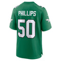 Elroe P.Eagles #50 Jaelan Phillips Kelly Green Alternate 2 Game Jersey