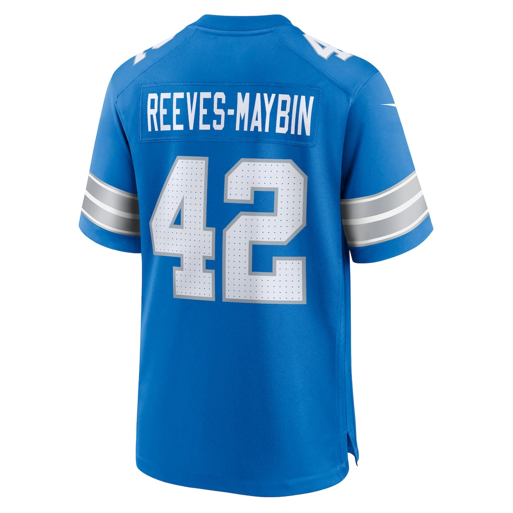 Elroe D.Lions #42 Jalen Reeves-Maybin Blue Team Game Jersey
