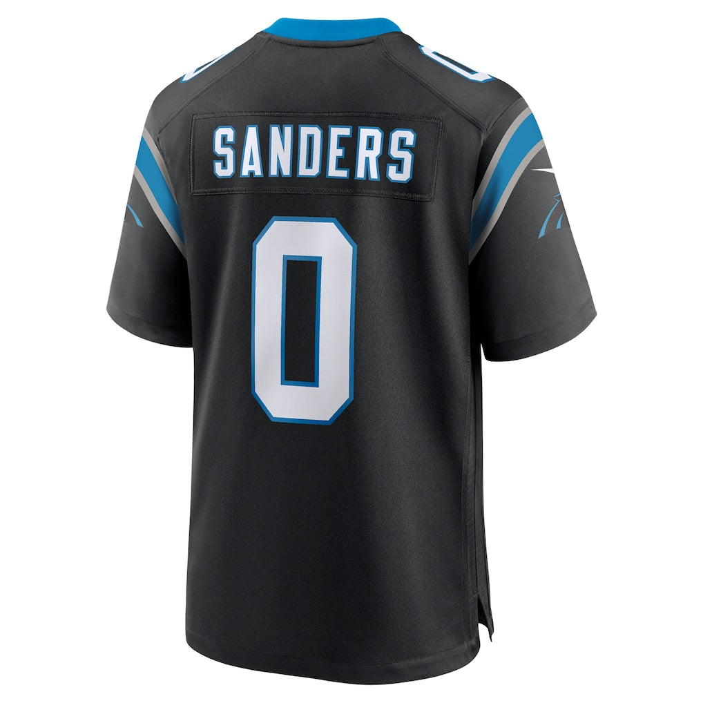 Elroe C.Panthers #0 Ja'Tavion Sanders Black Game Jersey