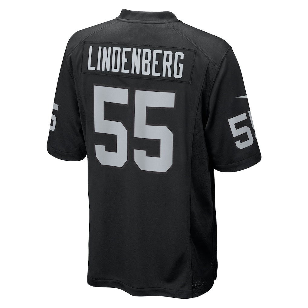 Elroe LV.Raiders #55 Cody Lindenberg Black Team Game Jersey