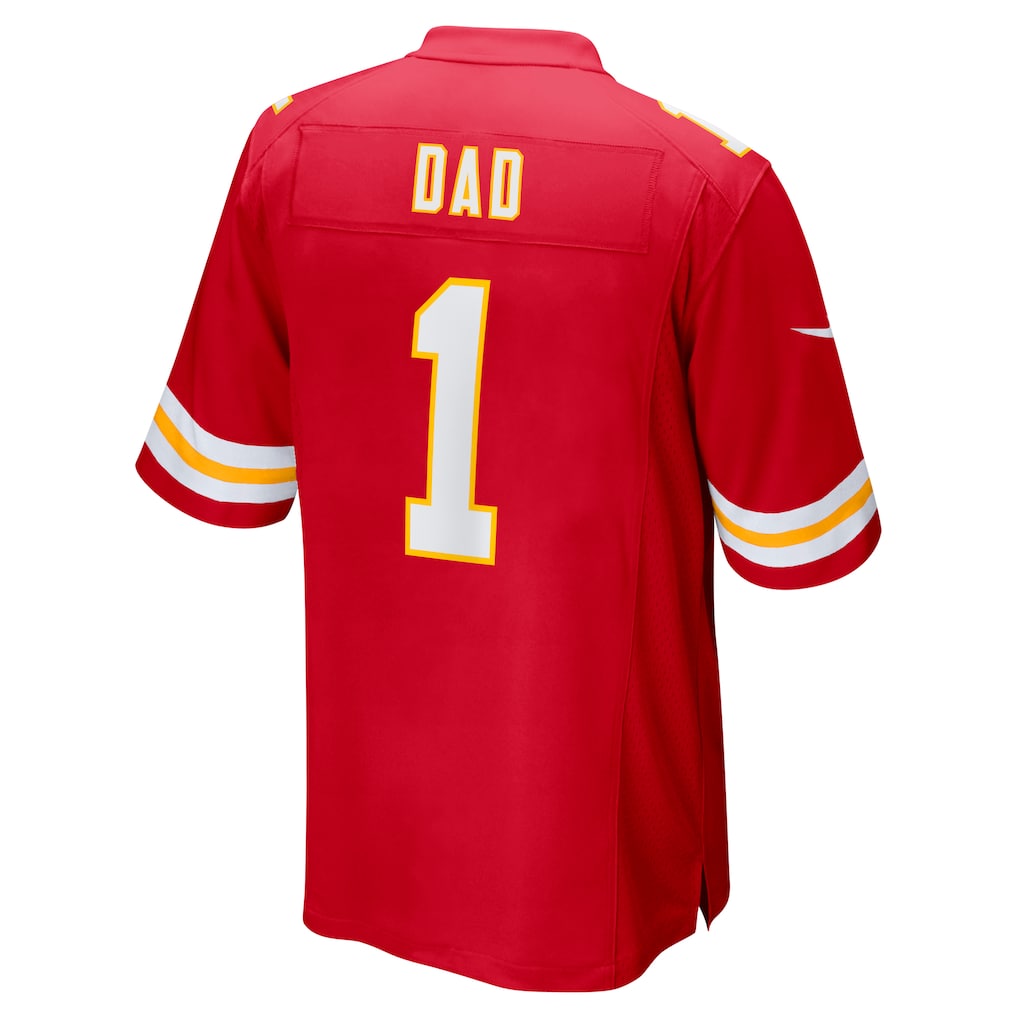 Elroe KC.Chiefs #1 Dad Red Game Jersey