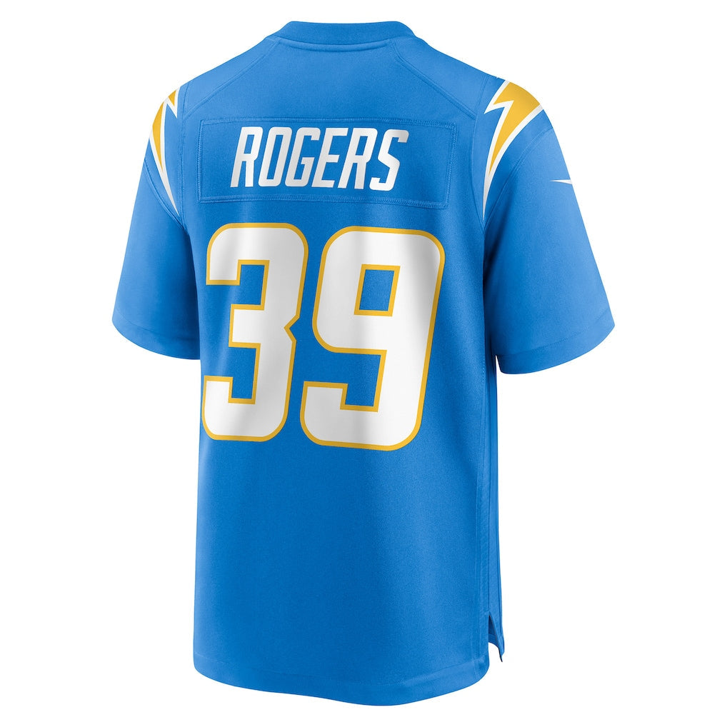 Elroe LA.Chargers #39 Eric Rogers Powder Blue Team Game Jersey