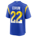 Elroe LA.Rams #22 Blake Corum Royal Player Game Jersey