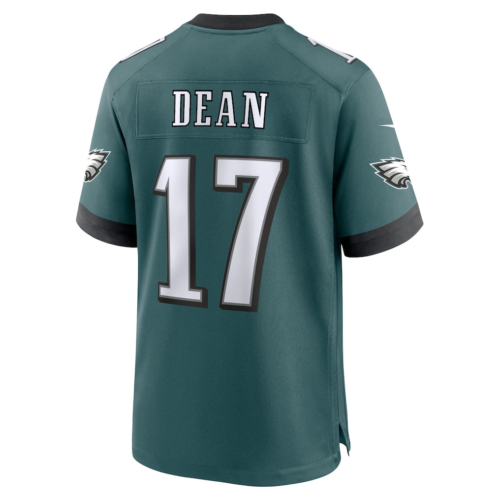 Elroe P.Eagles #17 Nakobe Dean Midnight Green Team Game Jersey