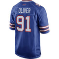 Elroe B.Bills #91 Ed Oliver Royal Game Player Jersey