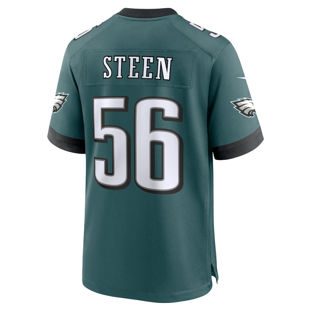 Elroe P.Eagles #56 Tyler Steen Midnight Green Team Game Jersey