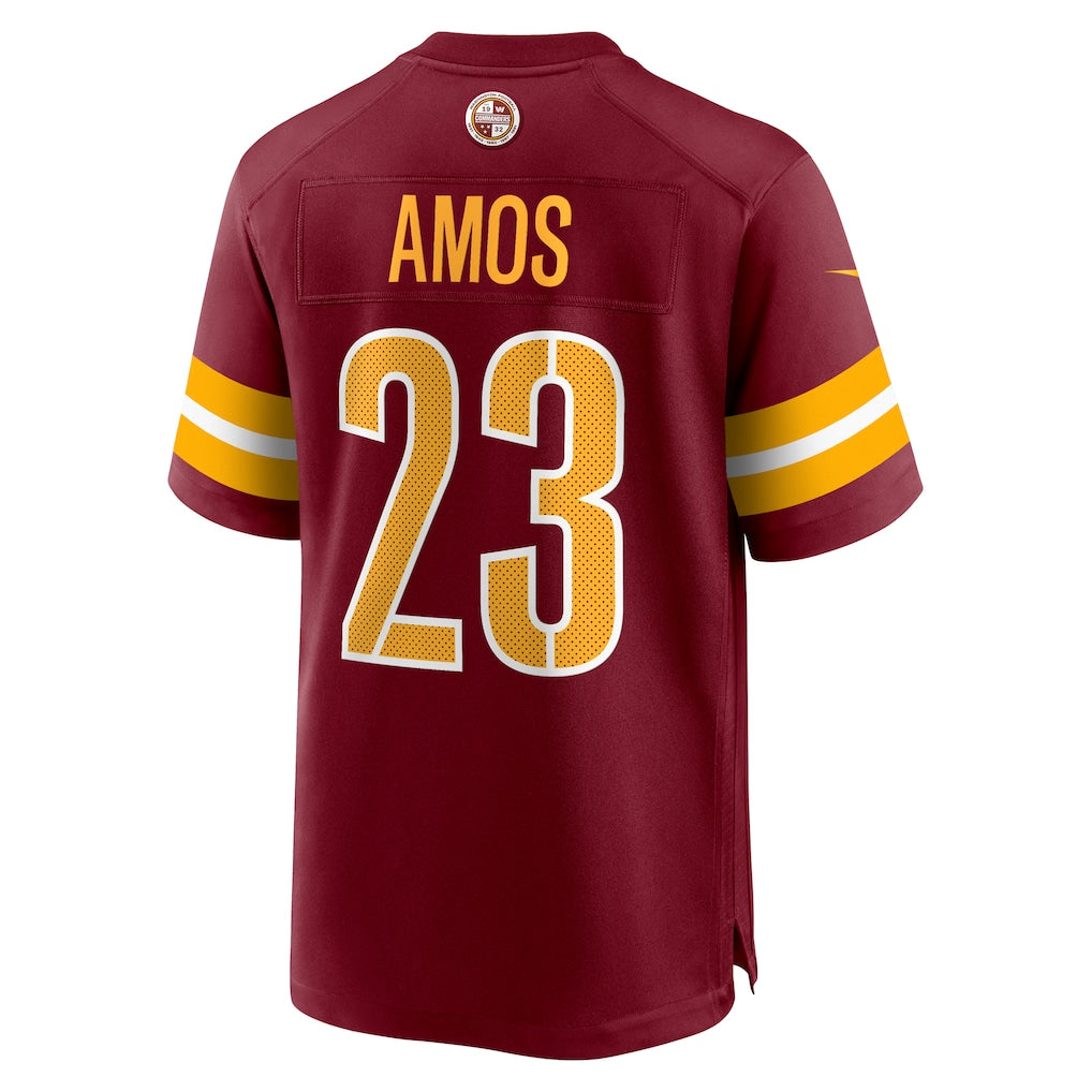 Elroe W.Commanders #23 Trey Amos Burgundy Team Game Jersey