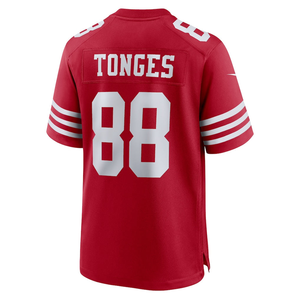 Elroe SF.49ers #88 Jake Tonges Scarlet Team Game Jersey