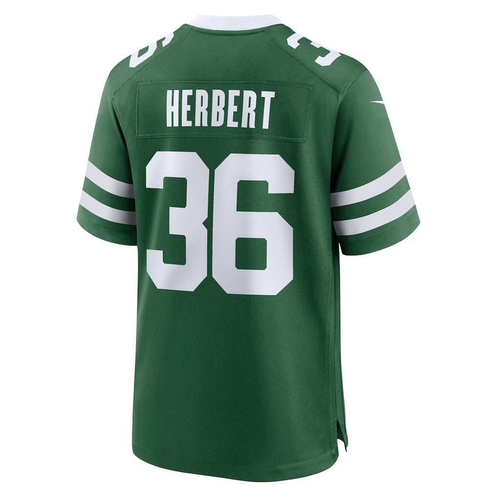 Elroe NY.Jets #36 Khalil Herbert Legacy Green Team Game Jersey