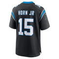 Elroe C.Panthers #15 Jimmy Horn Jr Black Team Game Jersey